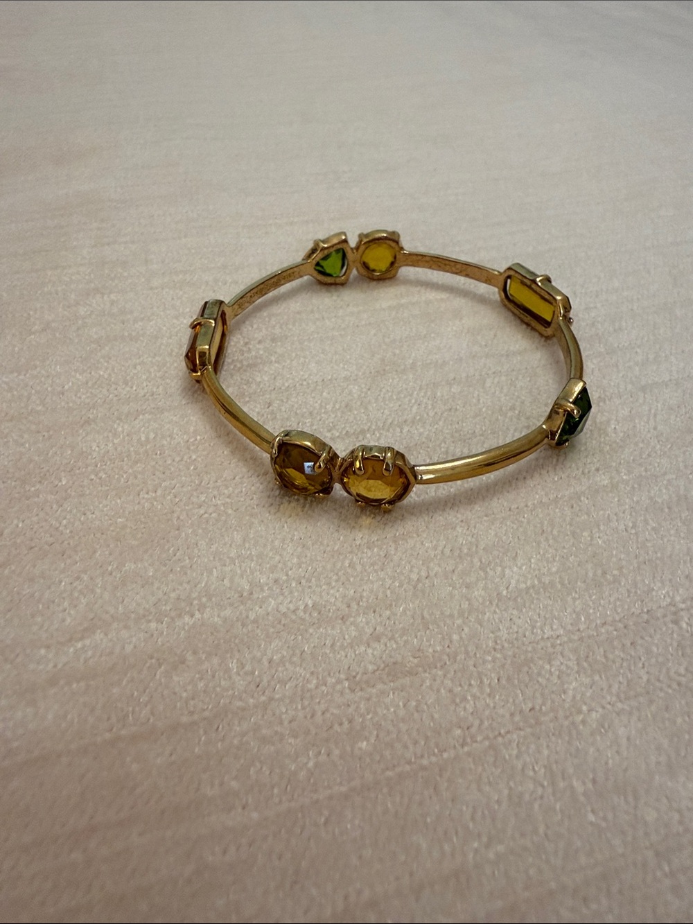 Kate Spade Gold-Tone Bracelet with Yellow Gem Accents